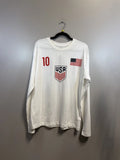 [Clothing Sample] Men's U.S. Soccer White Long-sleeve Size: Medium Unisex