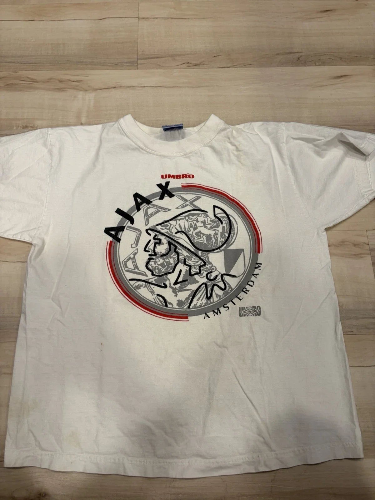 Vintage 1990s Ajax Amsterdam Umbro Football Soccer Graphic Sz Small Unisex