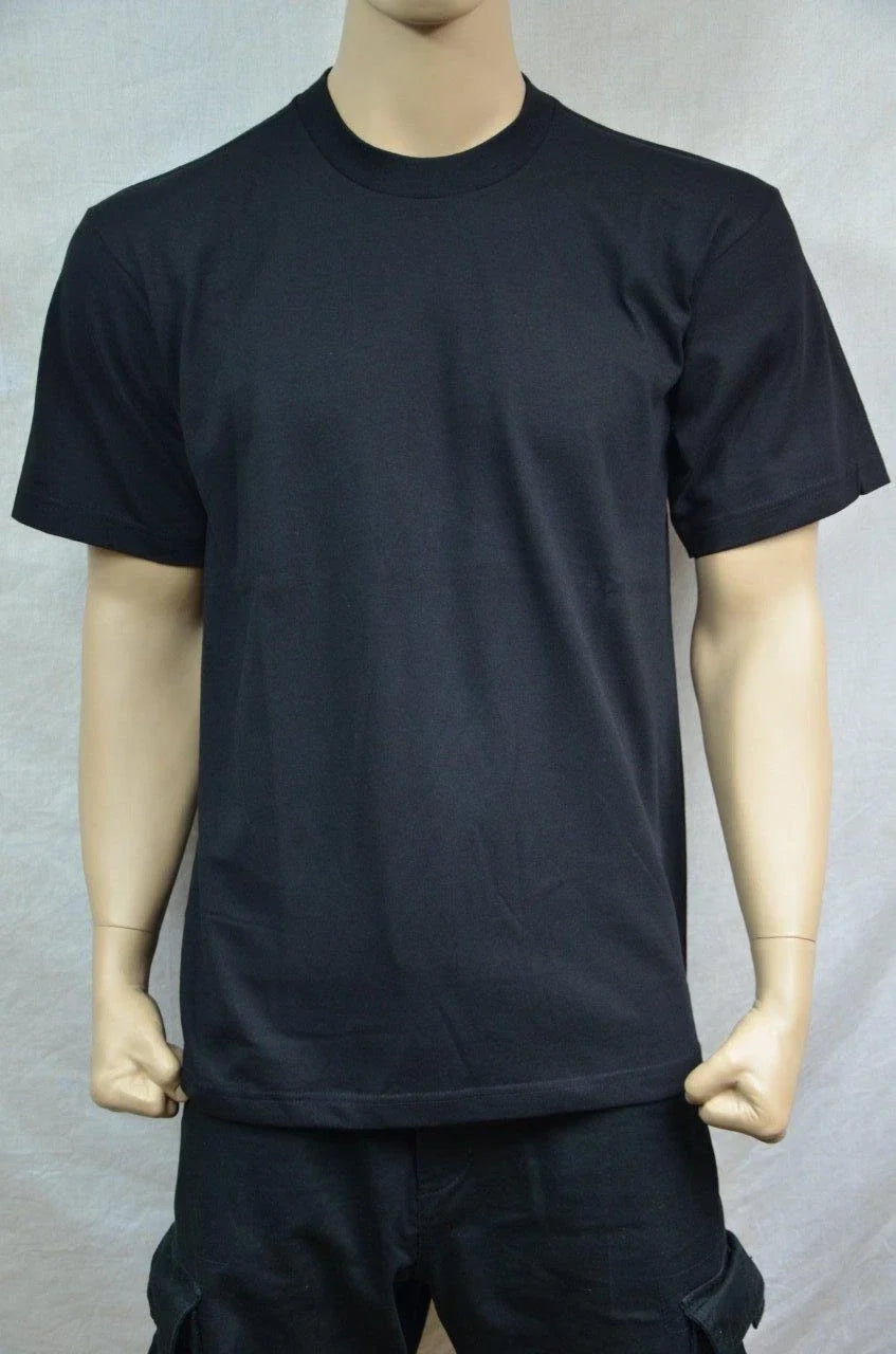 3 NEW PRO5 SUPER HEAVY WEIGHT BLACK TEE PLAIN BLANK COTTON S-7XL Unisex