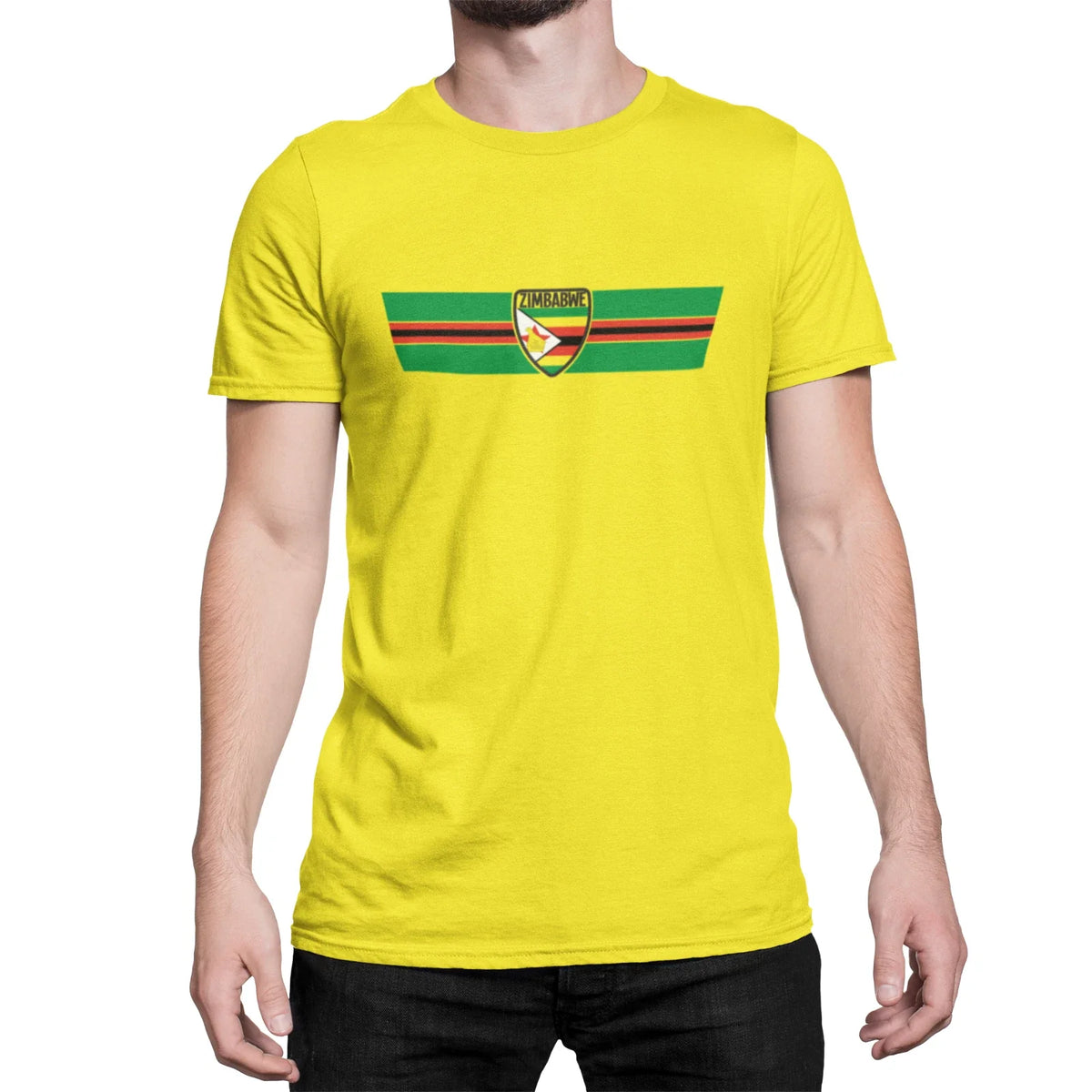 ZIMBABWE Retro Strip Mens Cotton Football Africa Cup Of Nations Unisex