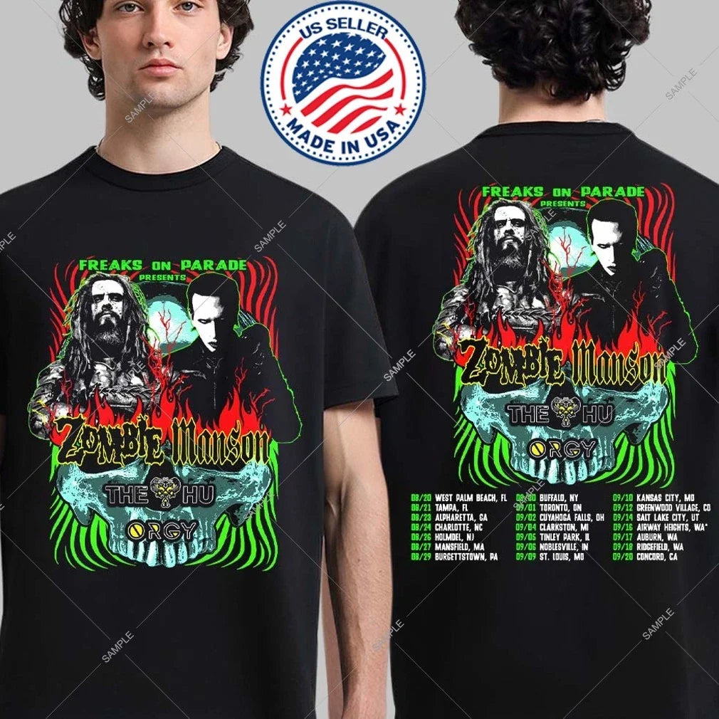 Zombie x Manson Freaks On Parade 2026 North America Tour Unisex