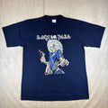 Iron Maiden Themed "La Boca del Pozo" Argentina Fan Screen Print Tee Blue Size L Unisex
