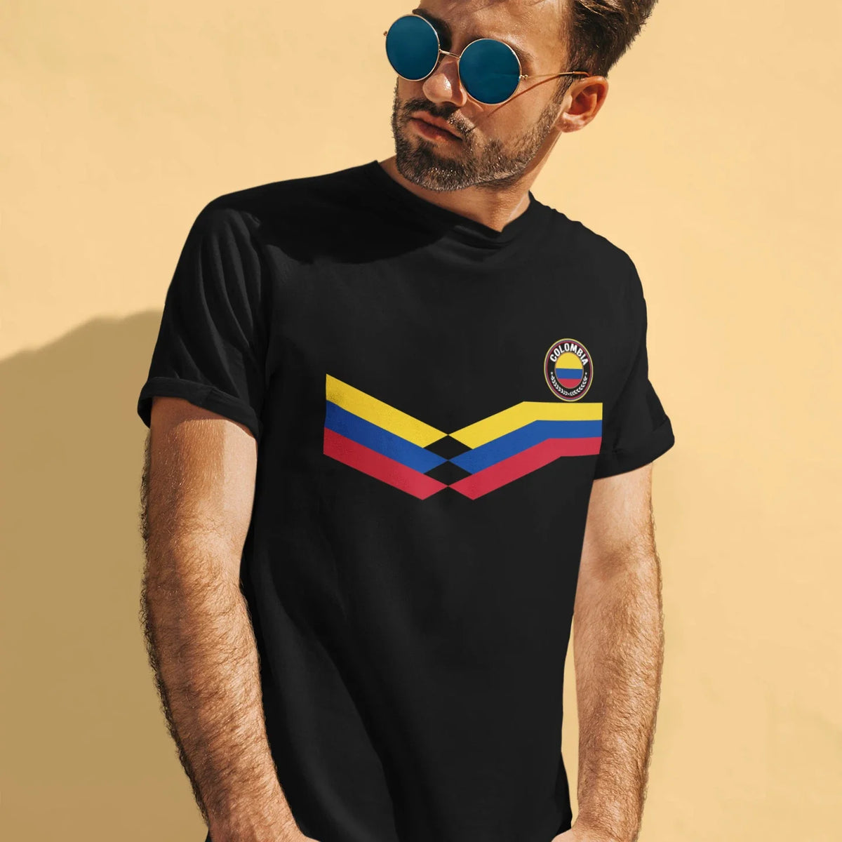 Mens COLOMBIA Retro Strip Football World Cup 2026 Kit Jersey Columbian Unisex