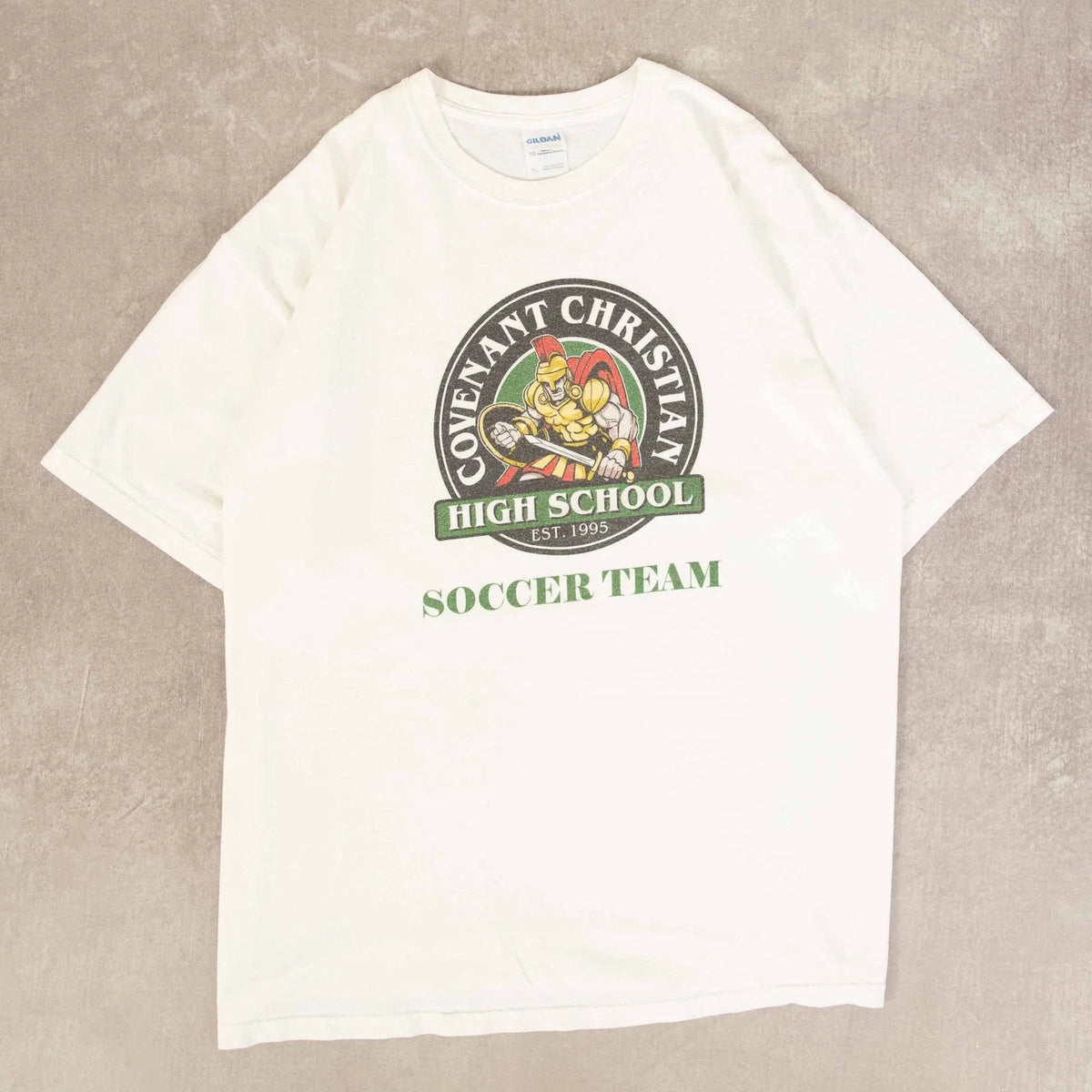 Vintage Covenant Christian Soccer Team XL Men's White College Sport Unisex