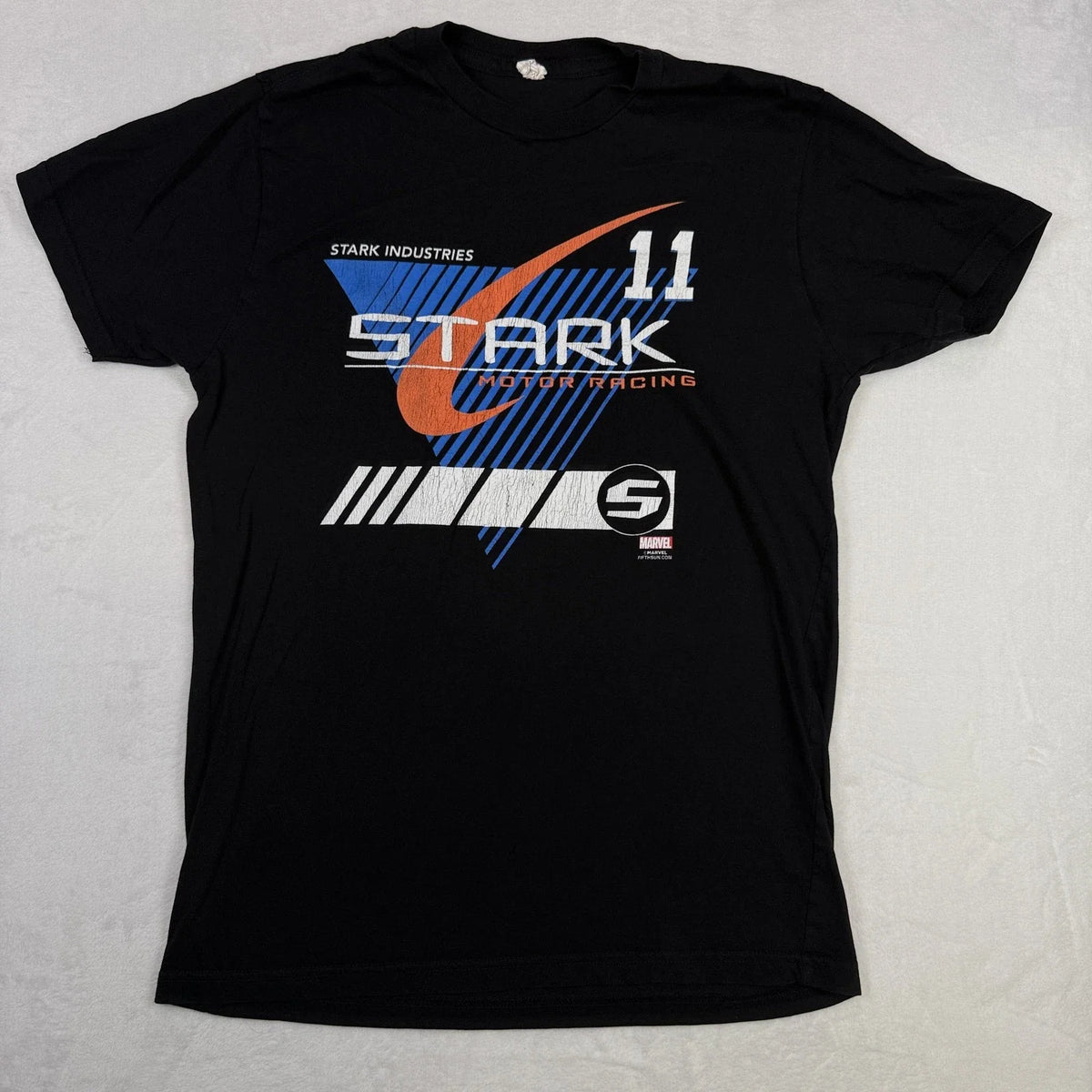 Stark Industries Men's Graphic Size S Black Short Sleeve Motor Racing Unisex