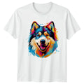 Colorful Husky Face Dog Pet Lover Unisex