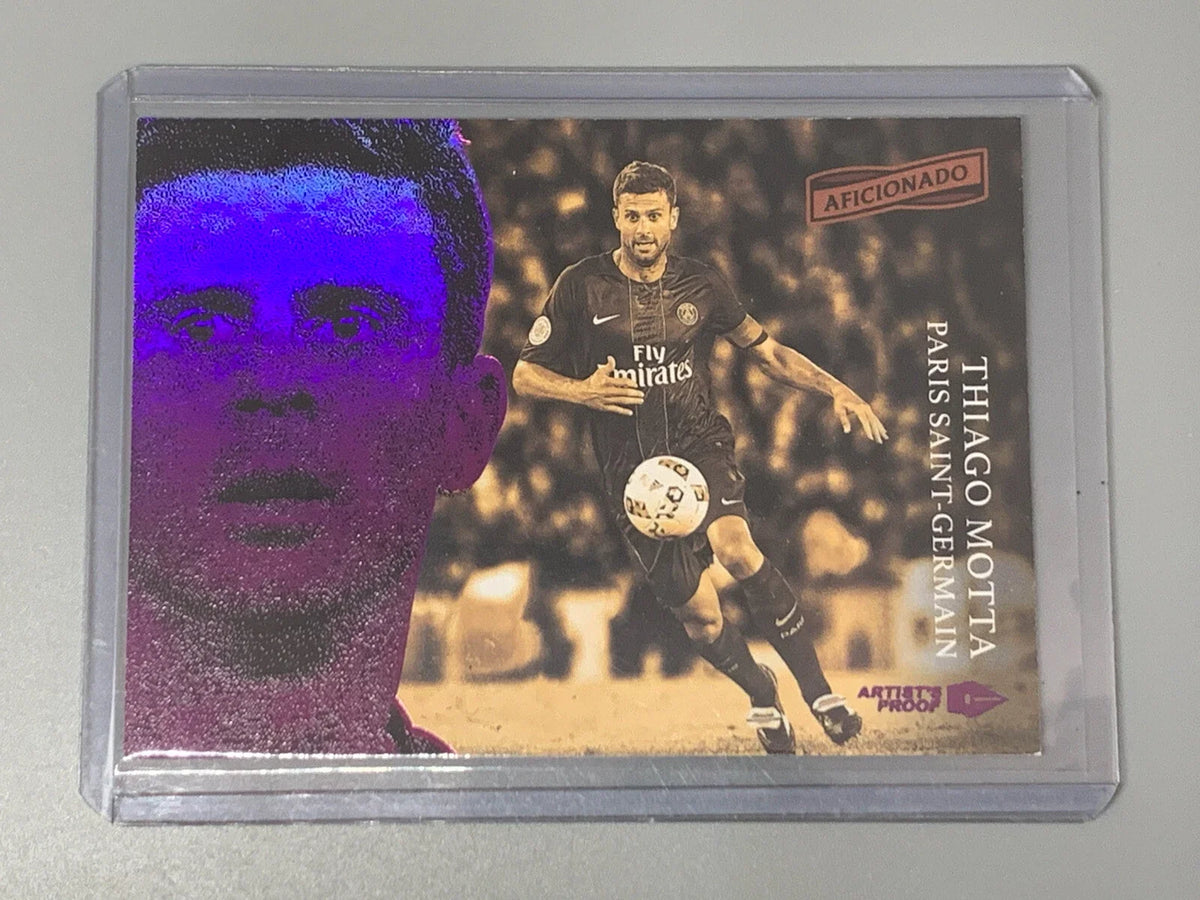 Thiago Motta 2016-17 Panini Aficionado /99 Red Artist Proof Paris St Germain PSG Unisex