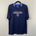 Fanatics Men MLS Kansas City Sporting Blue Short Sleeve Jersey Tee Size M Soccer Unisex