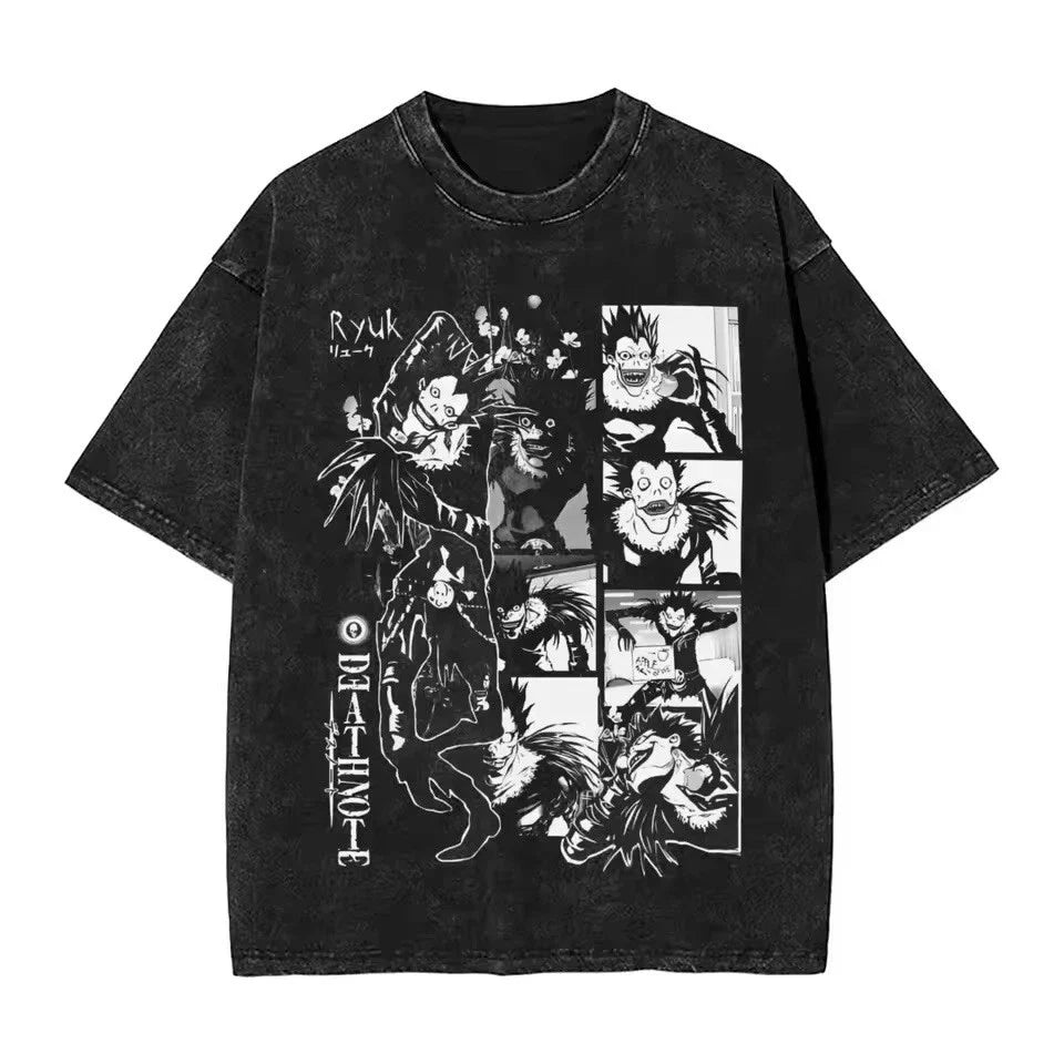 Anime Death Note T Shirt Graphic Tee Vintage Style Cotton Unisex