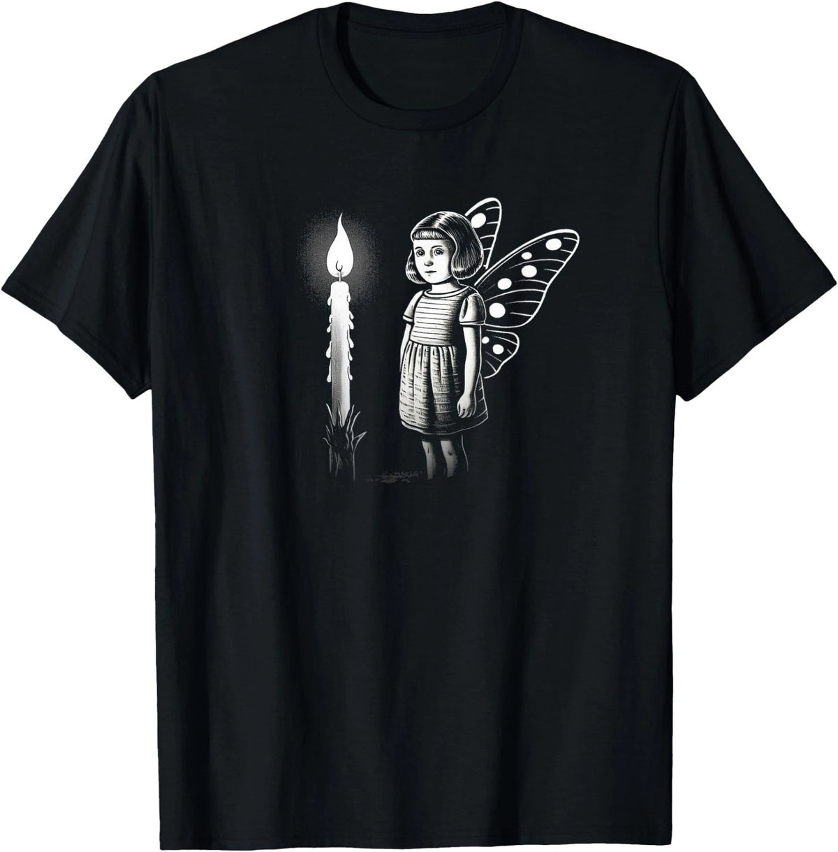 Moths Give Themselves To The Fire Moth Girl Mesmerized T-Shirt