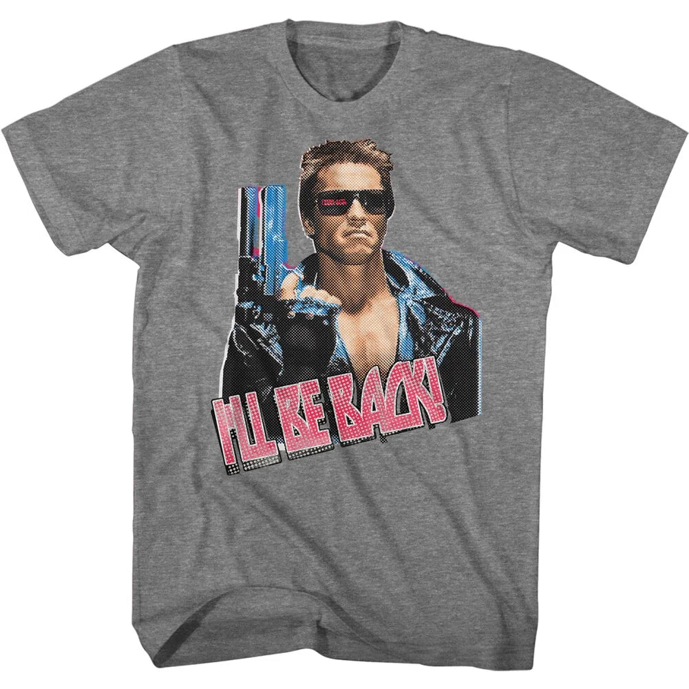 The Terminator 80's Movie Full Color Schwarzenegger I'll Be Back Men's T Shirt Unisex