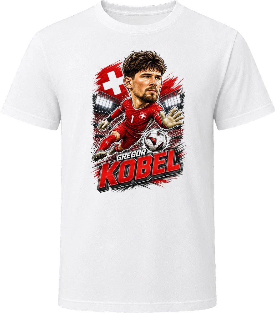 Gregor Kobel, Switzerland Caricature Soccer 2026 T Shirt Unisex