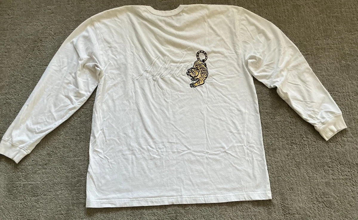 Alpha Industries Men’s L Long Sleeve T Shirt Crouching Tiger Embroidery Unisex
