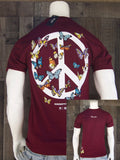 New Primitive Apparel Codes Hope Burgundy Mens Sport S/S T Shirt RPRM-42 Unisex