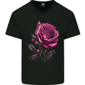 A Pink Rose Gothic Goth Mens V-Neck Cotton Unisex