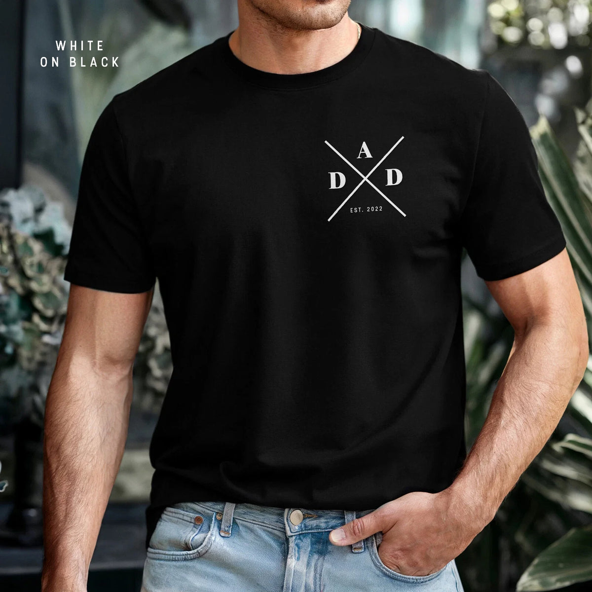 DAD Est. 2025 – Modern Crossed Design – Father's Day or Birthday Gift Unisex