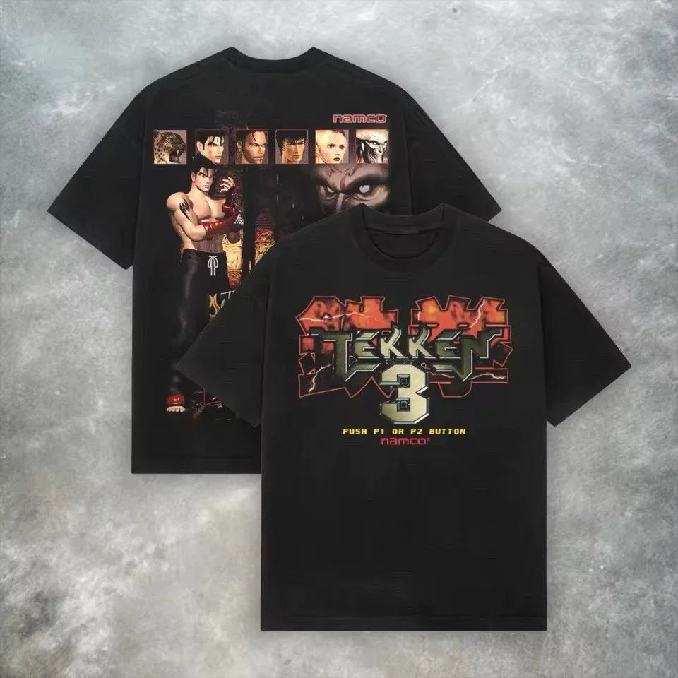 Tekken 3 Tshirt Shirt Retro Black XL - PlayStation 1 Gift Gaming Collectors Unisex