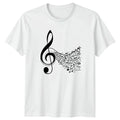 Black Treble Clef Music Notes Flowing Classical Band Orchestra Music Unisex