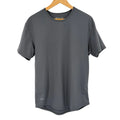 BYLT Mens Large Signature T Shirt Drop Cut Short Sleeve Gray Performance Tee Unisex