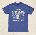 New Bud Light Mens M Beer Game Time Football Club #82 Graphic Tee Blue Unisex
