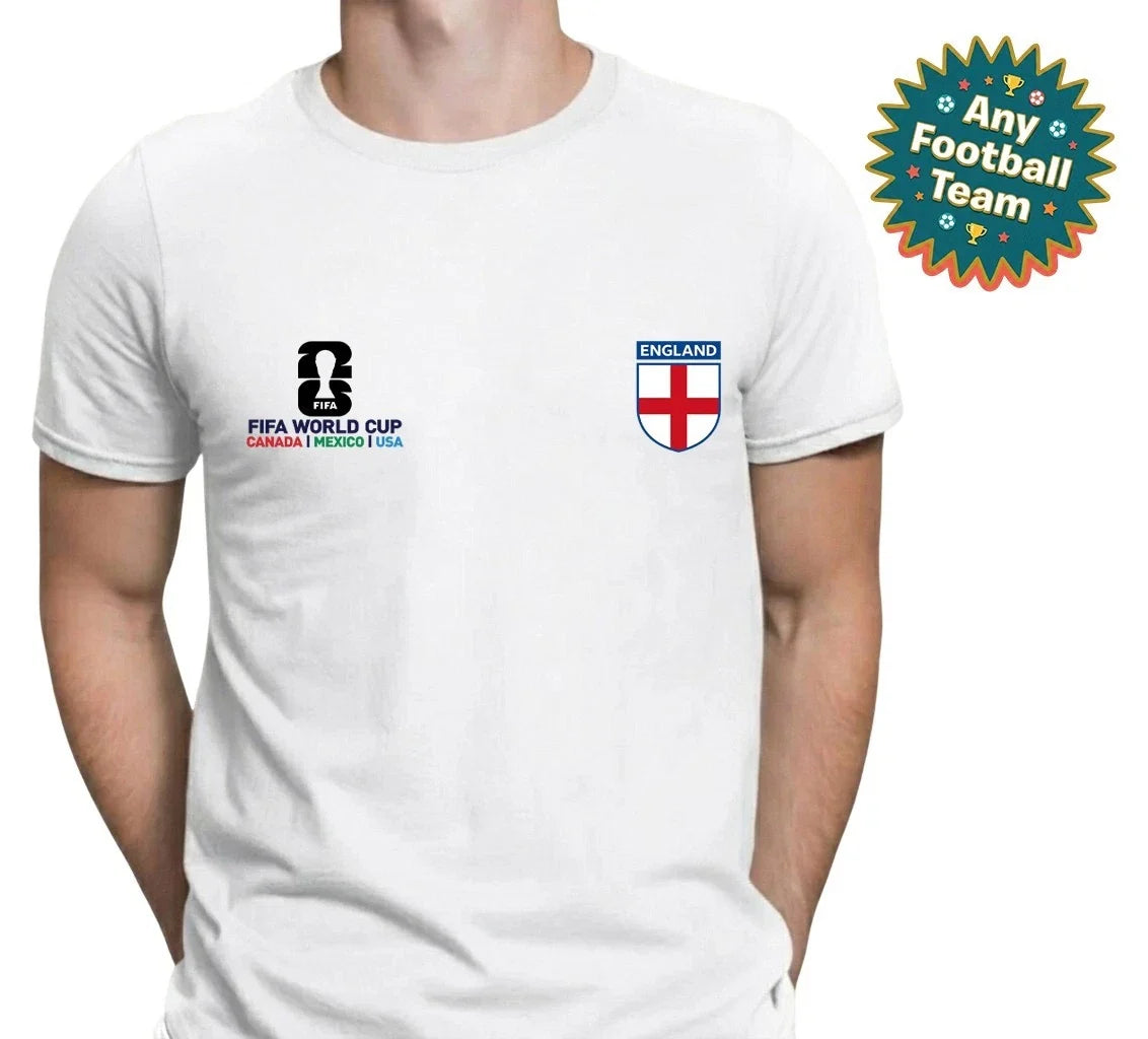 Football World Cup 2026 England Any Team Football Tee Gift Soccer Fan Unisex