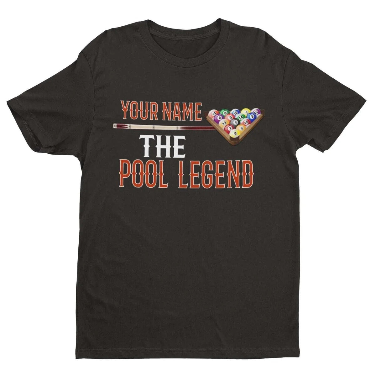 PERSONALISED Pool T Shirt YOUR NAME The POOL LEGEND Gift Idea Player Pub Funny Unisex