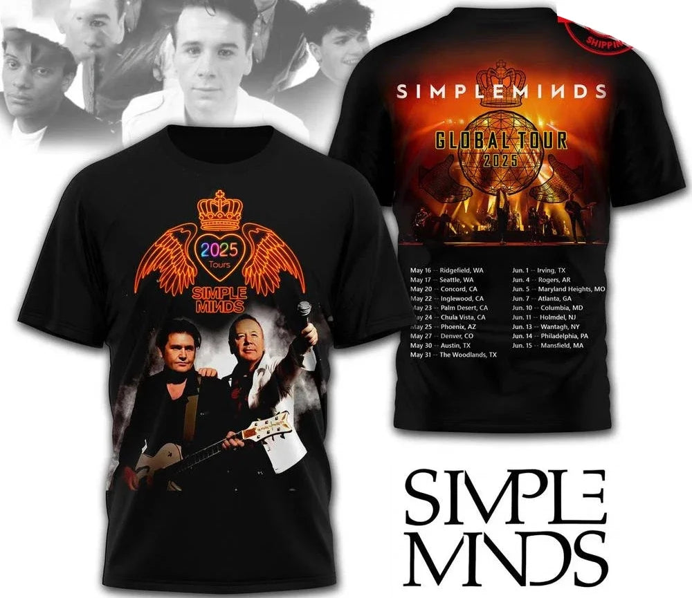 Simple Minds Global Tour 2025 aop All Size S-5XL CG2517 Unisex