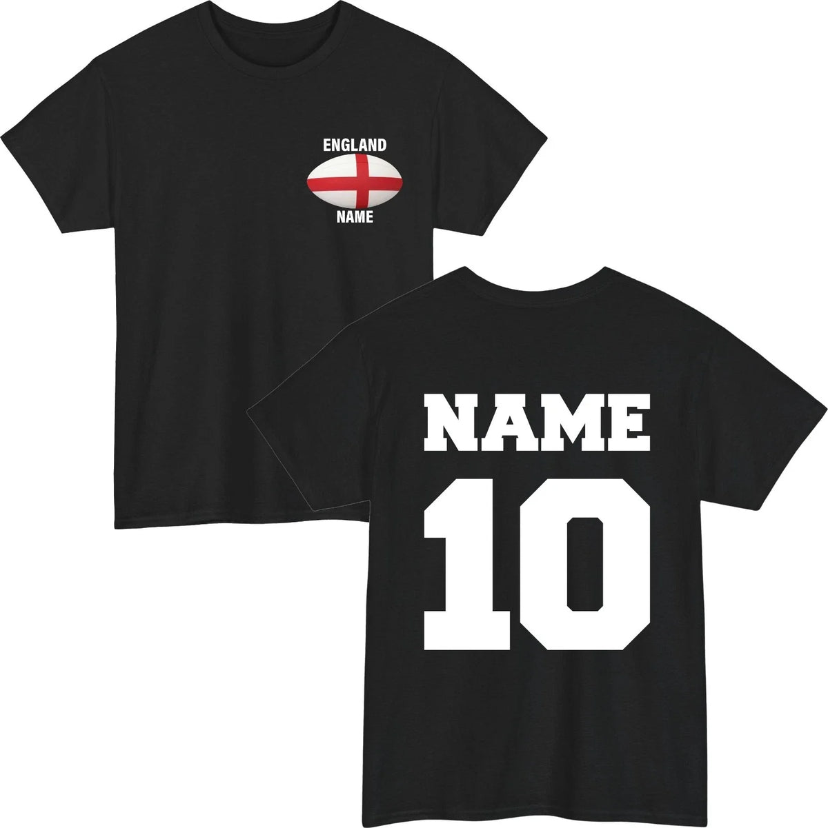 Personalised England Rugby | Custom Name Number | 6 Nations Fan Gift Top Unisex