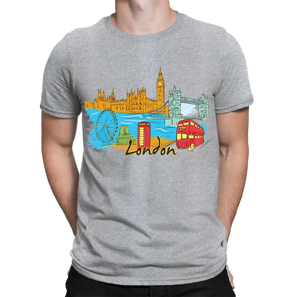 London Skyline England UK Tower Souvenir Cute Gift Mens Womens s #TA-56 Unisex