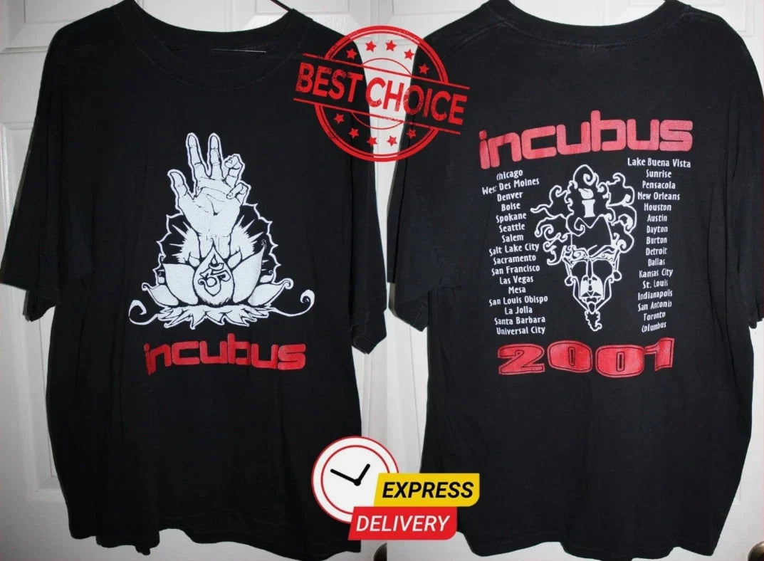 Vtg Incubus 2001 Tour Concert Rock Band Tee Unisex