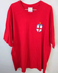 England Soccer T Shirt Mens Red Graphic Tee Football Fan Shirt Size XL Unisex