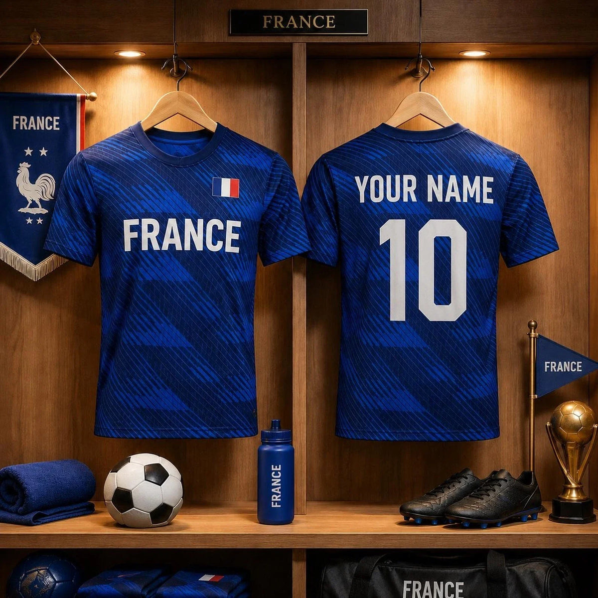 Personalized France Soccer Jersey, Custom France Fan Shirt Gift for Father, Husb Unisex