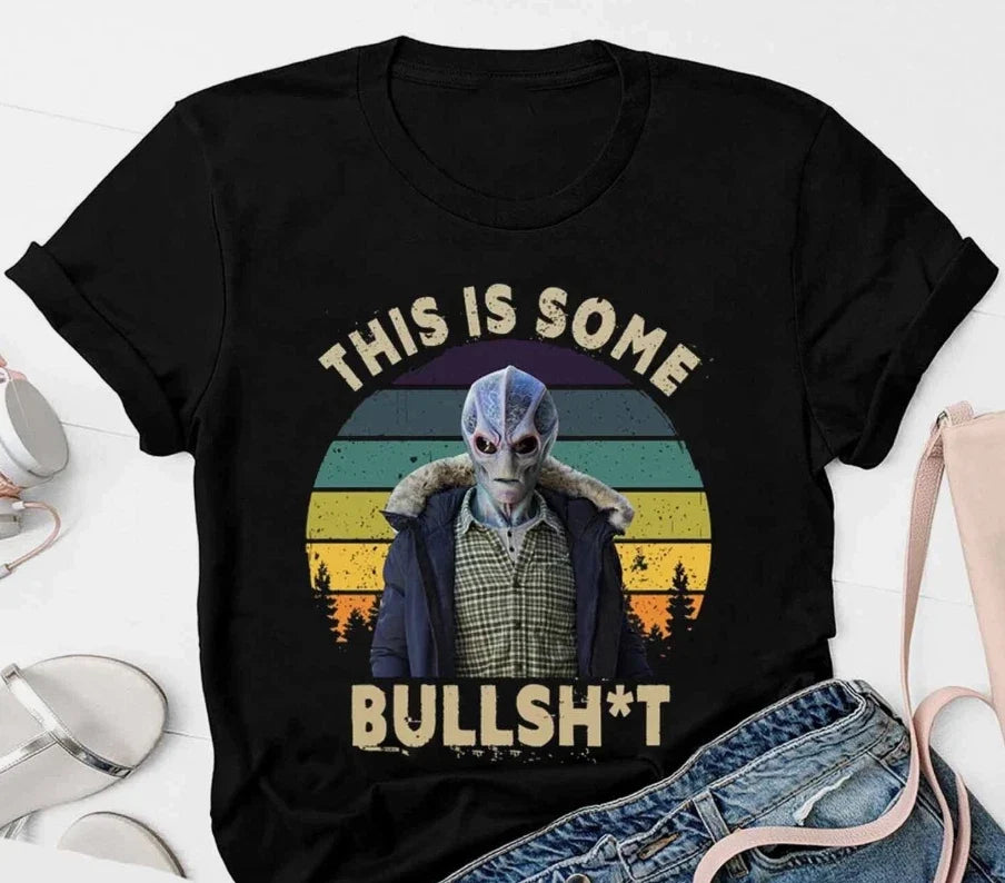 Vintage This Is Bullsht Shirt, Resident Alien Shirt, Alien UFO Unisex