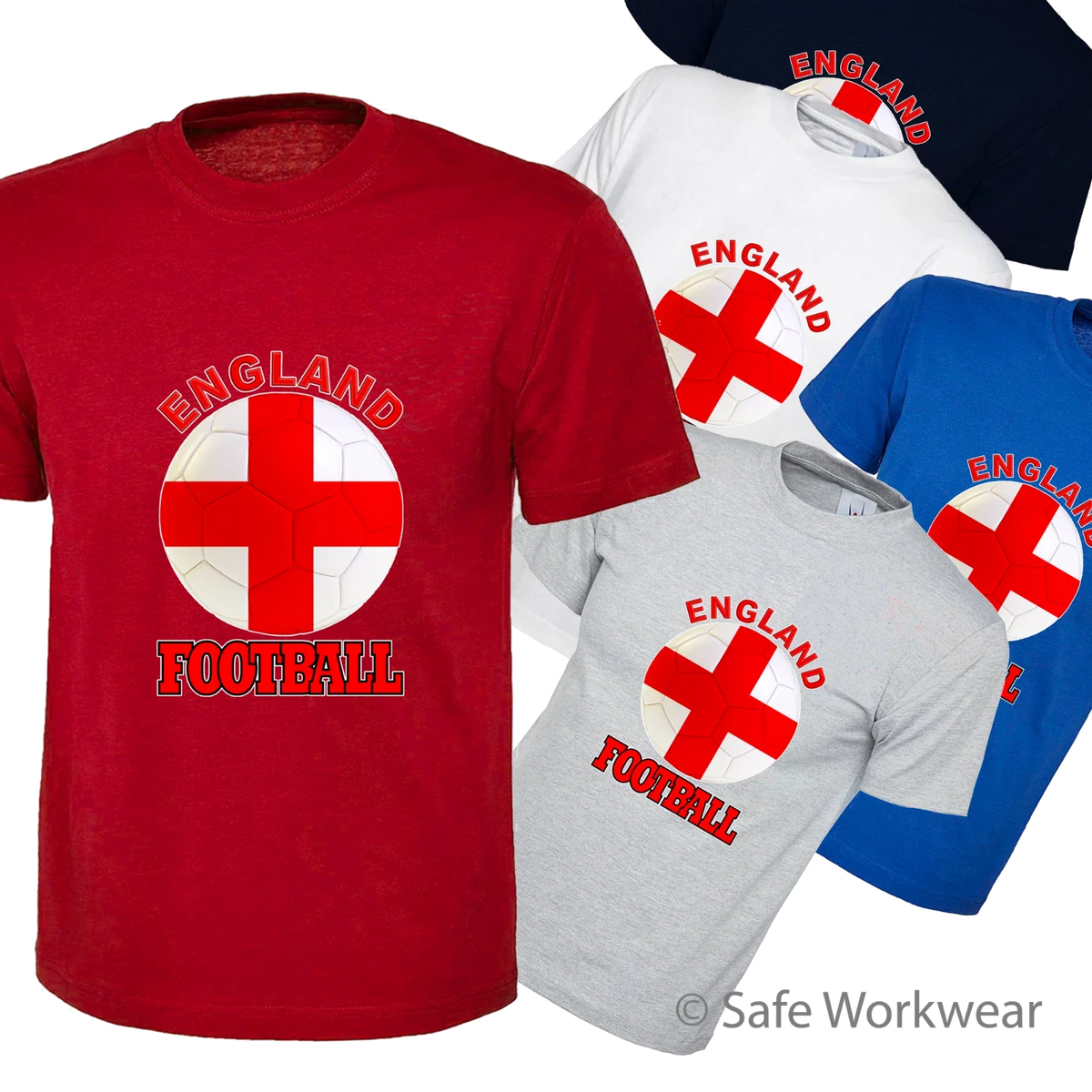 England Football T shirt for UK Supporters -Adult & Kids - World Cup 2022 Unisex