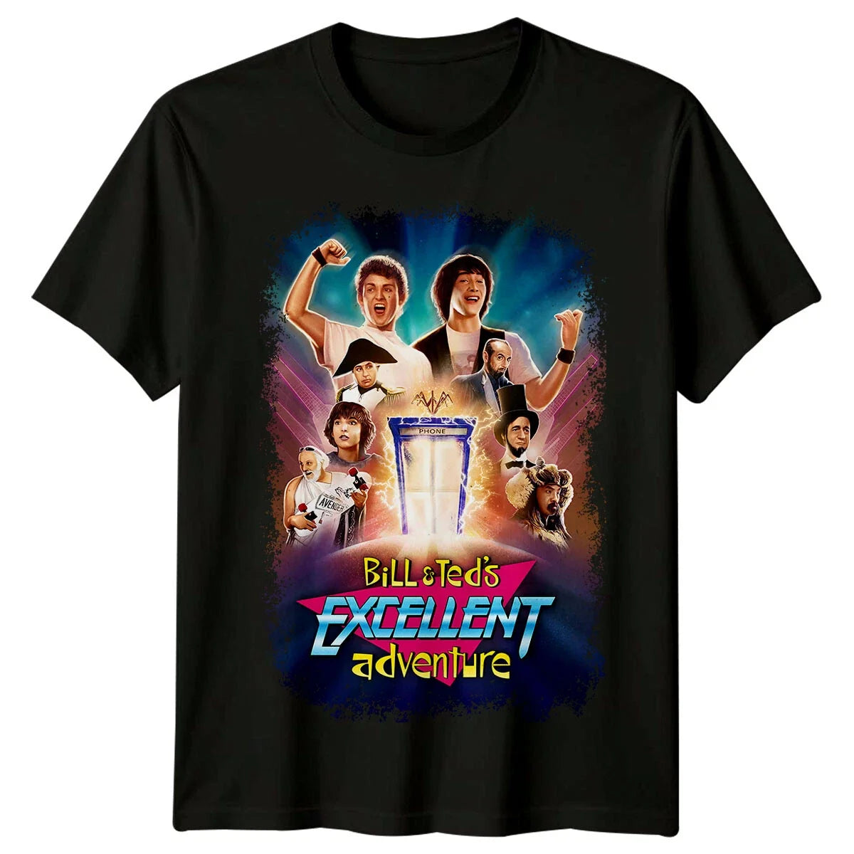 Bill & Ted's Excellent Adventure (1989) Movie Poster Inspired Retro Fans Unisex