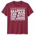 Grandad The Man The Myth The Legend Unisex Tshirt Funny Novelty Birthday Gift Unisex