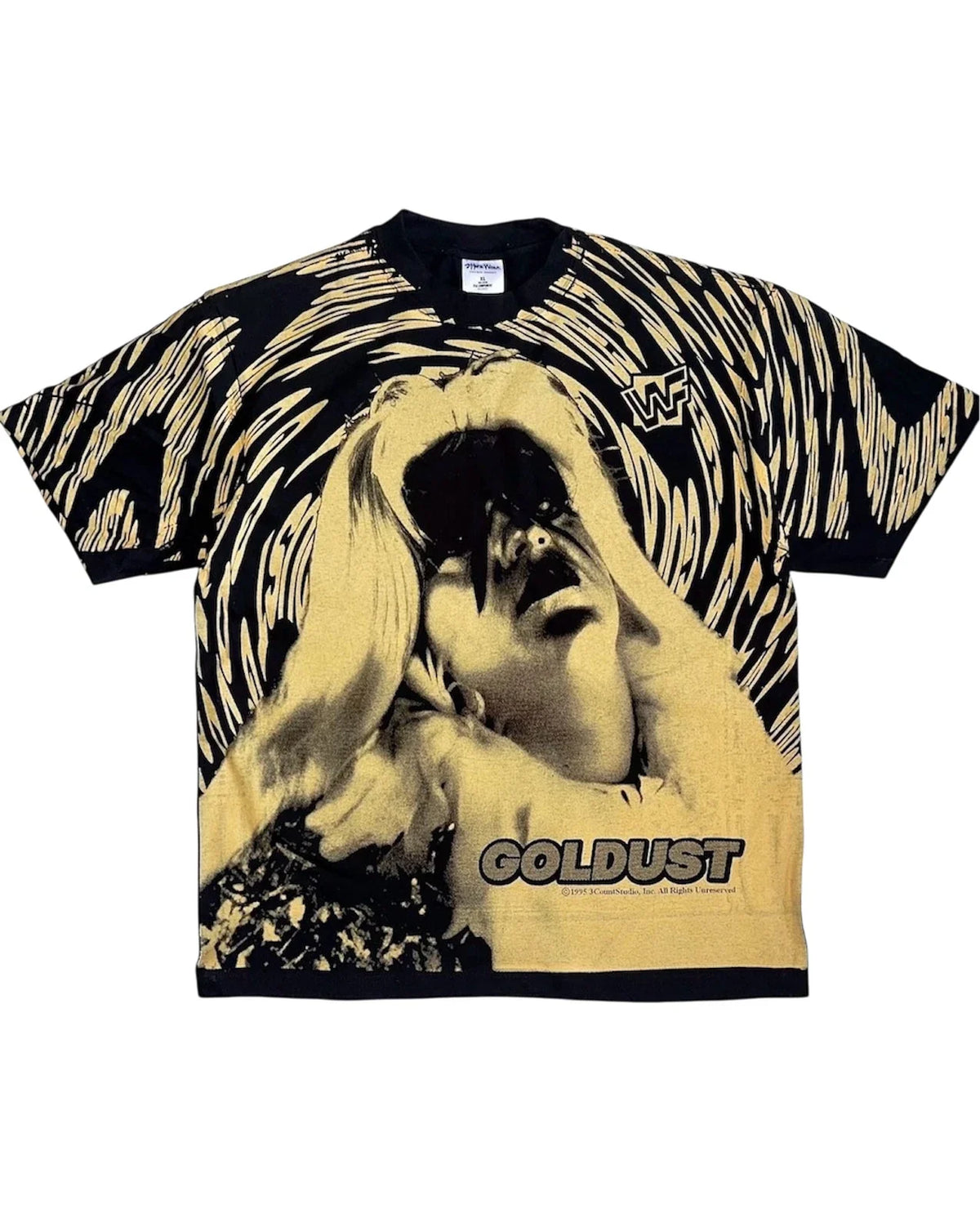 WWF Goldust Modern Bootleg All Over Print 1990s VTG AOP sz 3XLarge Unisex