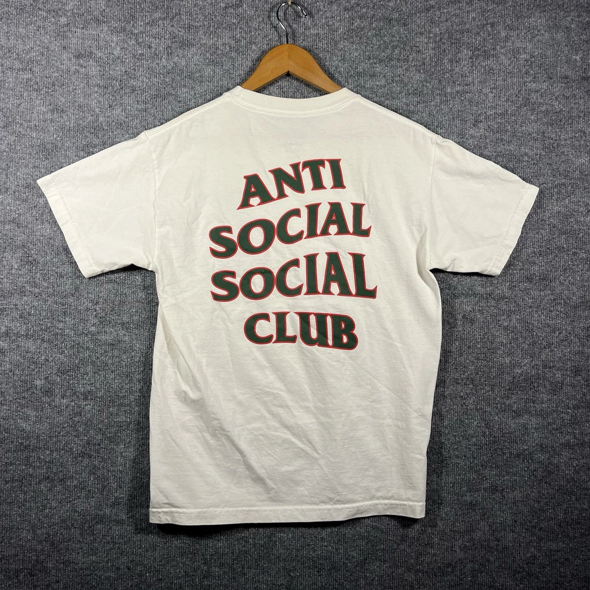 Anti Social Social Club ASSC White Logo T Shirt Mens Medium Red Green Graphic
