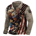 USA flag flag Eagle Route 66 long sleeve shirt polyester Unisex