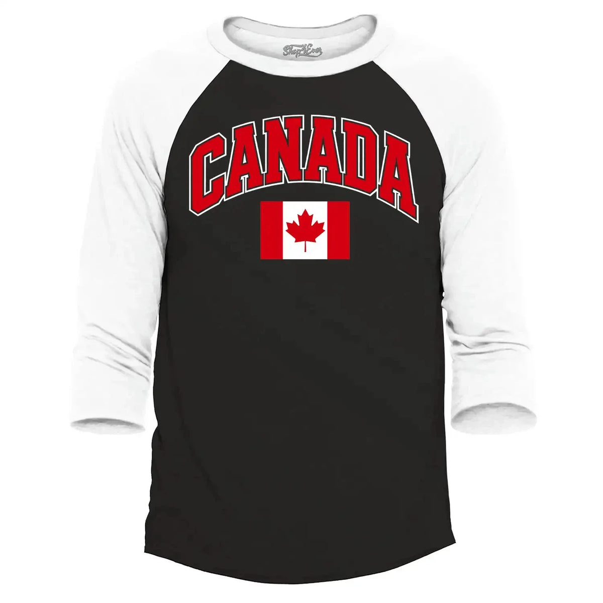 Canada Flag Leaf Soccer Season Football Raglan Baseball Canadian Flag Shirt Unisex