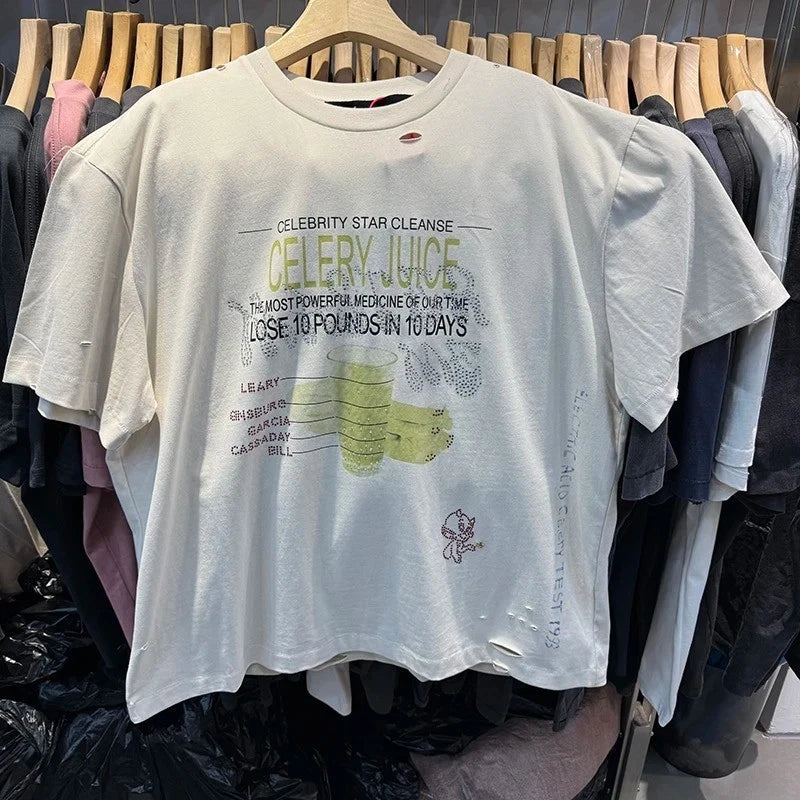 Celebrity Star Cleanse Celery Juice Lose 10 Pounds Paly Mens White T Shirt Unisex