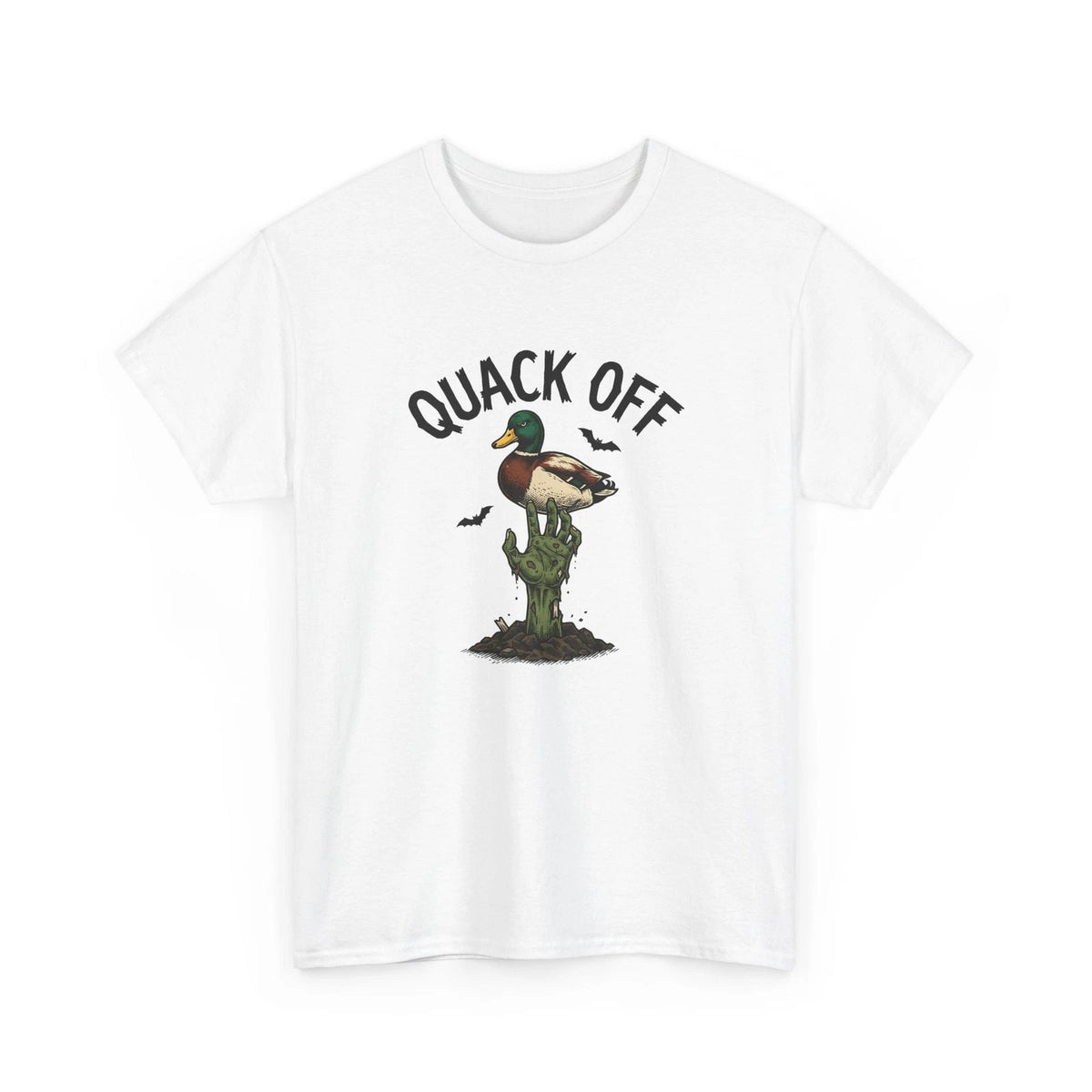 Zombie Hand Duck Shirt Halloween Animal Gift Women Comic Tee Undead Duck