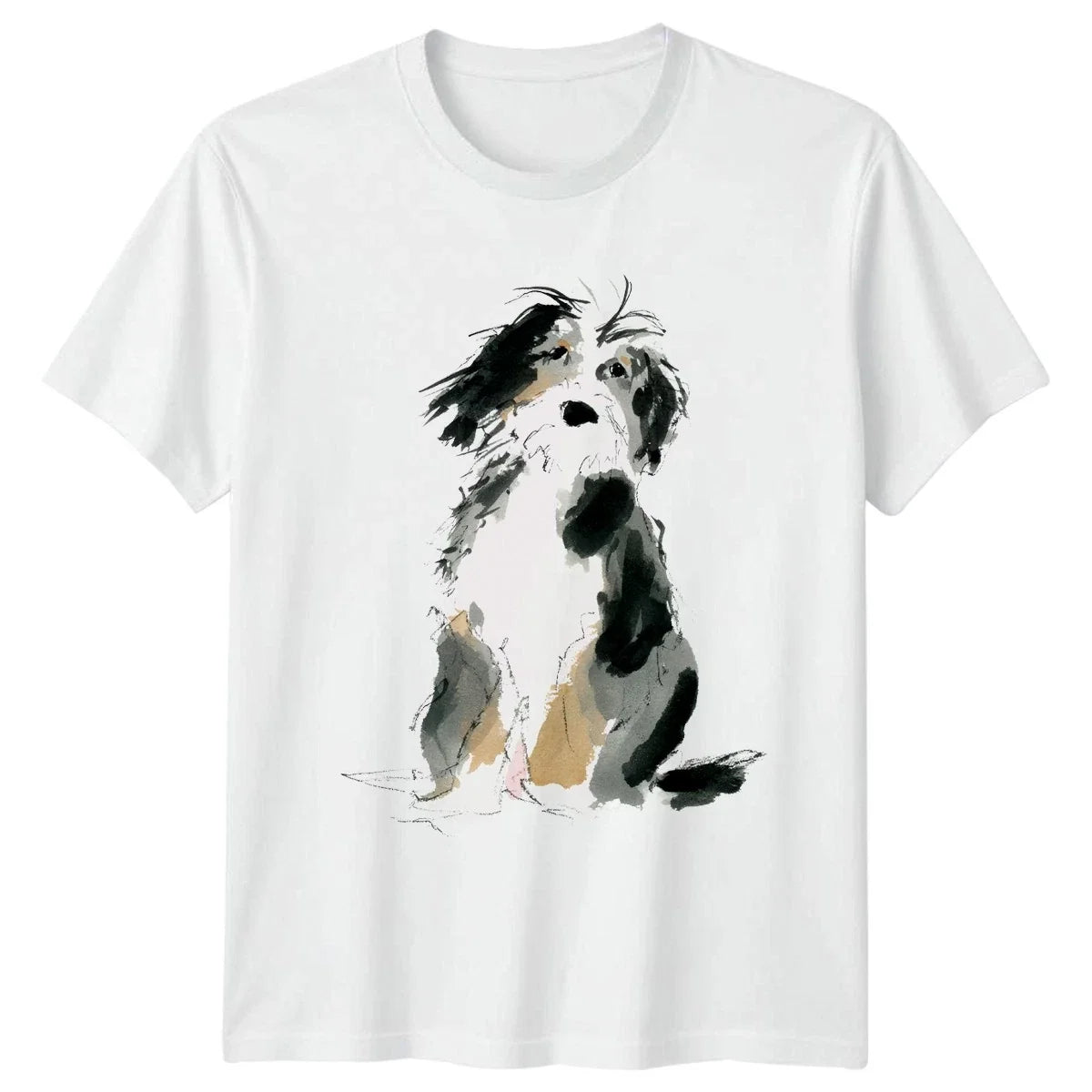 Watercolor Dog Art Border Collie Dog Lovers Birthday Gift For Him Her Unisex