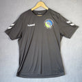 HUMMEL Shirt Men's Large Gray Goalie Training Systems Soccer Futbol Stretch Wick Unisex