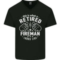 This Is What a Retired Fireman Looks Like Mens V-Neck Cotton Unisex
