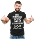 I'm A Proud Dad Of A Super Awesome Son Shirt Dad And Son Tee Father Dad Gifts Unisex