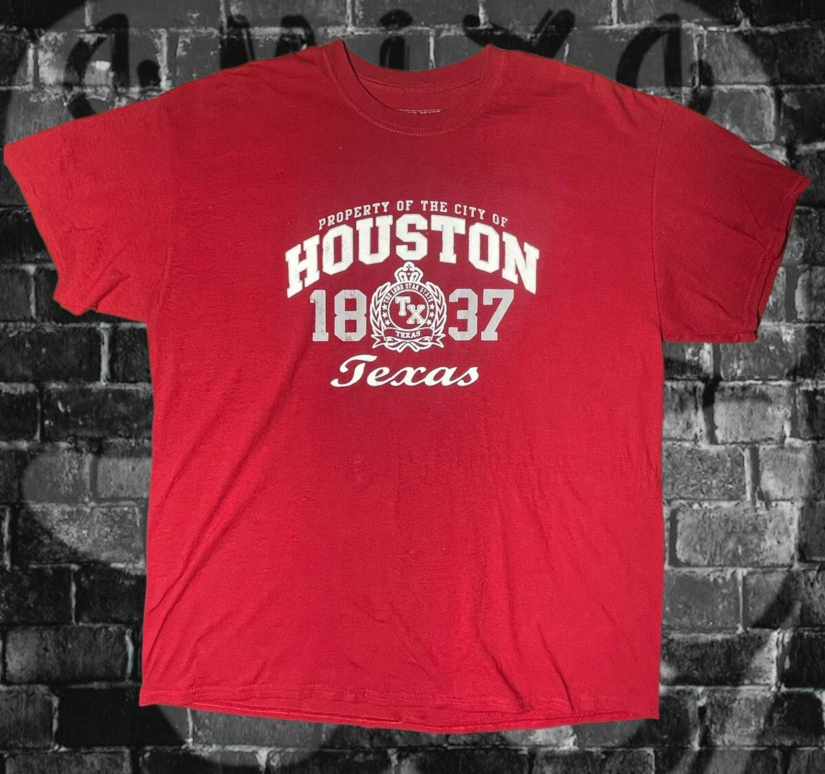 Houston Texas NCAA Football USA Mens Vintage Tshirt XL Graphic Print Vintage Y2K Unisex