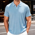 Men's Summer New Casual Breathable Towel Jacquard Fabric Lapel Shirt Unisex