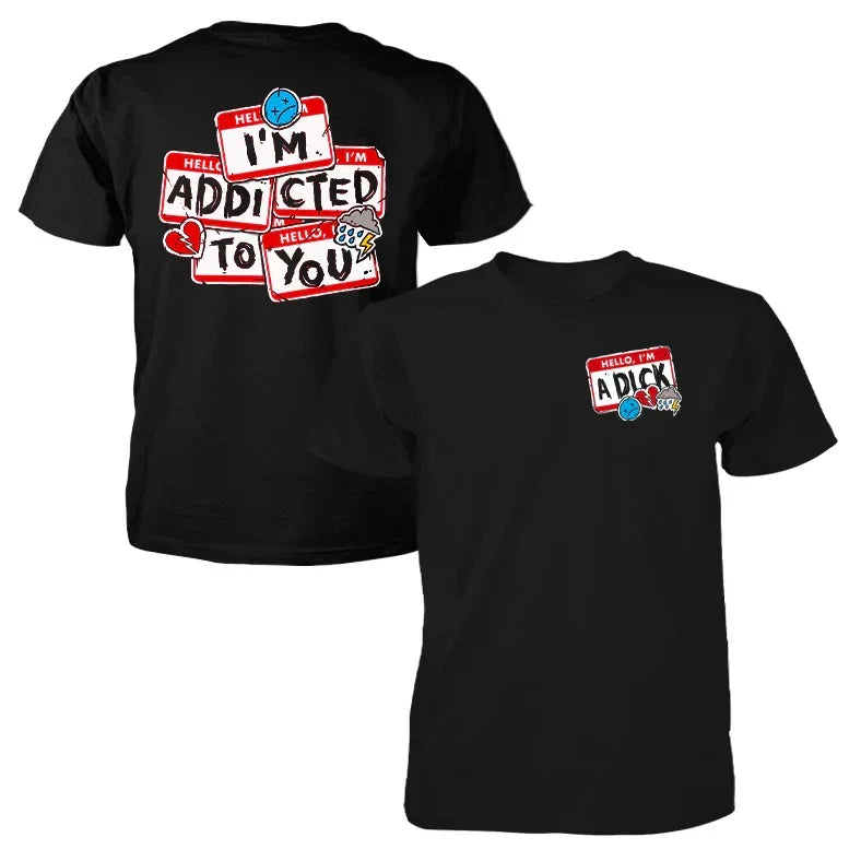Simple Plan The Addicted Graphic Multicolor Short Sleeves Unisex T Shirt Unisex