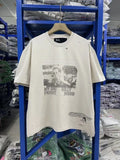 Summer Cotton Tee Crew Neck Figure Print Loose Comfortable Casual Top Men Women Unisex